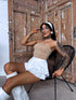 Beige crop tops "MINI LADY"